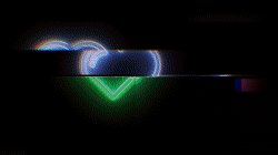 Neon Glitch Shapes - Heart